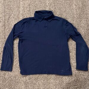 Banana Republic Men's Navy Blue Long Sleeve Shirt